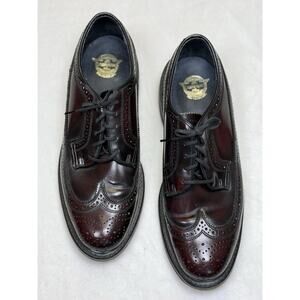 Florsheim Imperial Long Wing Tip Dress Shoes Men’s Sz 8 D Burgundy 75847